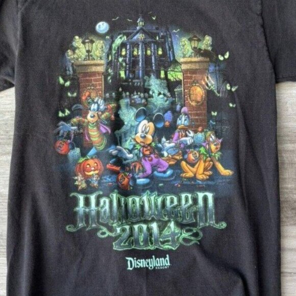 Dsneyland Resort Halloween 2014 Black Dsney Mickey Mouse Graphic Top T-Shirt 170 - Picture 2 of 5